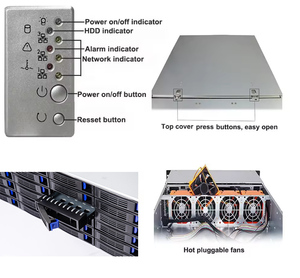 4U Rackmount Máy Chủ Trường Hợp 24 Hot-Swappable SATA/Sas Ổ Đĩa Bay Minisas/SATA 6 Gb/giây 12 Gb/giây Kết Nối Fan Làm Mát USB Cung Cấp Điện - Product Image 2
