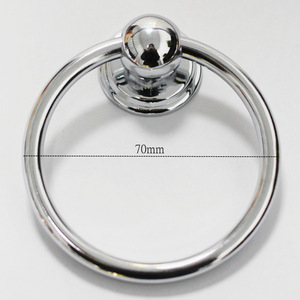 Tirador de Anillo de Aleación de Zinc de 70 mm, Cromado, Herraje para Muebles, Diseño Moderno - Product Image 1
