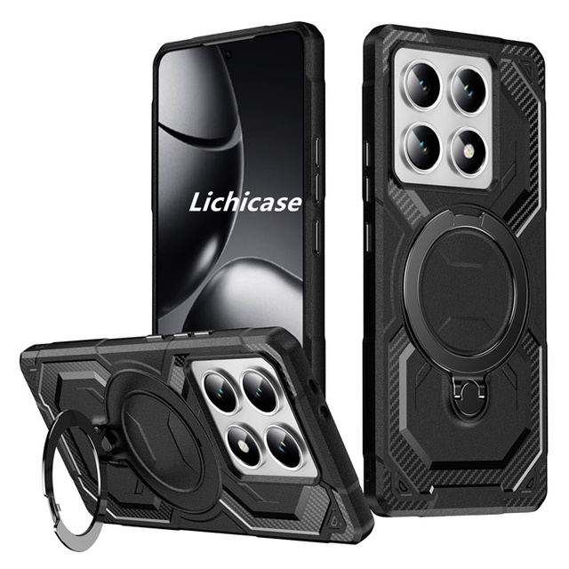 Lichicase Business-Friendly Magnetic Shockproof Anti Shock Cellphone Case for Xiaomi Poco M6 X6 5G Back Cover
