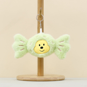 Toptan sevimli şeker maymun peluş kolye anahtarlıklar özel yumuşak oyuncak heykelcik bebek naylon promosyon hediye için dolması hayvan örgü - Product Image 6