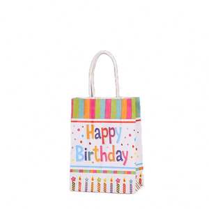 Sacs cadeaux en papier kraft de style dessin animé, couleur personnalisée, faible MOQ, pour vêtements, vente en gros, taille personnalisée disponible - Product Image 1