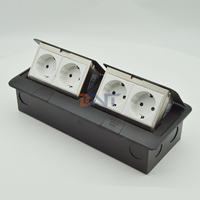 Enchufe emergente de nuevo diseño, enchufe de interruptor de aleación de aluminio, impermeable, doble toma de suelo oculta, caja de tierra