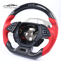 Volant de voiture en fibre de carbone noir brillant avec voyant de changement de vitesse LED pour Chevrolet CAMARO 2016-2024