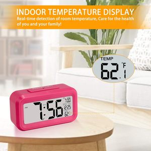 Kreativer digitaler Wecker mit Nachtlicht-Sensing mit Led-Temperaturanzeige, Snooze-Funktion und intelligentem Zeitsensor für Schüler - Product Image 2