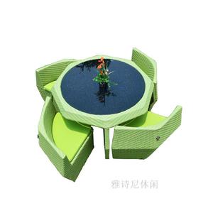 Save Pace PE rotin cadre en métal chaise de salle à manger populaire meubles de salle à manger d'extérieur balcon <span class=keywords><strong>table</strong></span> de <span class=keywords><strong>jardin</strong></span> <span class=keywords><strong>ensemble</strong></span> - Product Image 5