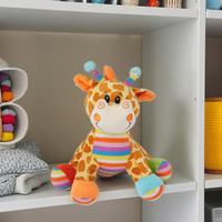 Vente directe de manufacture pour jouet girafe en peluche personnalisé pour enfants tissu 100% polyester avec remplissage en coton PP occasion d'anniversaire