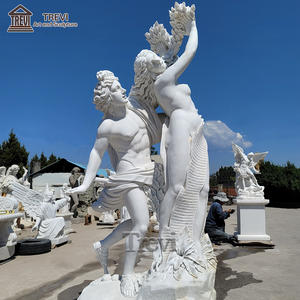 Stock de alta calidad de mármol blanco <span class=keywords><strong>griego</strong></span> clásico <span class=keywords><strong>Dios</strong></span> estatua <span class=keywords><strong>Apolo</strong></span> y Daphne escultura - Product Image 3