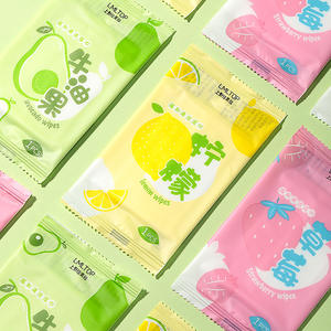 LMLTOP Lingettes Nettoyantes 10-Pack Parfum Avocat Citron Fraise Lingettes de Soin Portable pour la Peau en Tissu Non-Tissé - Product Image 1