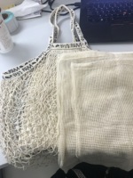 Filet de coton biologique personnalisé, fourre-tout pour courses, String de marché écologique, sacs en maille pour épicerie