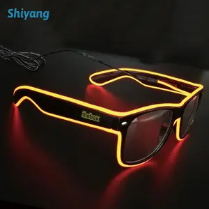 LOGO sur mesure lueur dans les cadeaux de fête sombres EL LED éclairer les lunettes