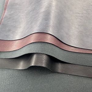Cuir PU Zhenghe 0,9 mm 1,37x0,91 m bicolore texturé rugueux pour chaussures, sacs et meubles - Product Image 2