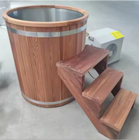 Baignoire de trempage à froid en bois de cèdre 300L avec refroidisseur, certifiée CE ETL, pour fabricants (OEM)
