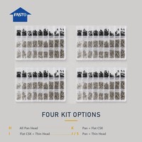 Kit de micro-vis direct usine 500 pièces 18 tailles M1.2 M1.4 en acier inoxydable - Réparation de téléphones, tablettes, lunettes et montres