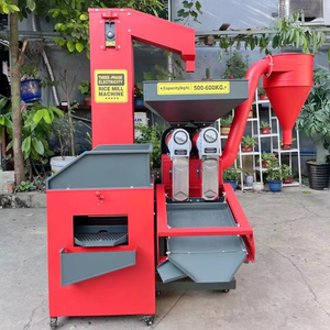 Molino de Arroz Combinado de Alta Capacidad de 500 kg/h Directo de Fábrica, Despedregadora, Elevador de Alimentación Automática, Motor Compacto para Arroz Pequeño - Product Image 4