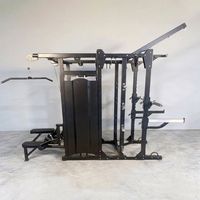 Station de musculation commerciale combinée : Crossover à câbles, Multi-Smith et Power Rack