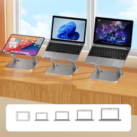 Support d'ordinateur portable de bureau en alliage d'aluminium réglable à 360 degrés, pliable et portable, 45x260mm, neuf