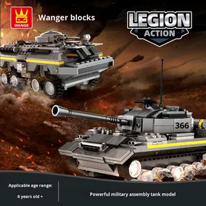 Wangge 3660 <strong>Tank</strong> Model Boys' Toy ABS Plastic DIY Small Particle Assembly Building <strong>Blocks</strong> - Product Image 4