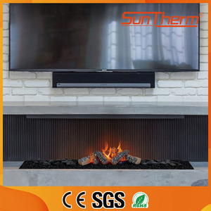 Ensemble <span class=keywords><strong>de</strong></span> 4 bûches <span class=keywords><strong>de</strong></span> cheminée résistantes à la chaleur <span class=keywords><strong>de</strong></span> style moderne pour intérieur/extérieur - Product Image 2
