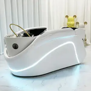 4D Full Body Electric Massage Luxury Hair Washing Head Spa Shampoo Bed With Heating
