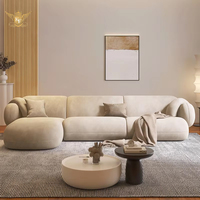 Canapé en tissu en forme de L, mobilier italien minimaliste, salon, villa, hôtel, maison, sur mesure