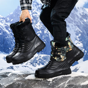 נעלי הרים אופנתיות לגברים של Greatshoes, מגפי שלג חורפיים עמידים למים לגברים, מגפי עור לגברים בעיצוב אישי - Product Image 5