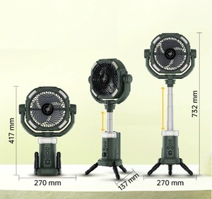 Ventiladores Portáteis 3 em 1 Recarregáveis, Ventilador com Bateria de 20000mAh com Luz e Controle Remoto para Carro, Interior, Exterior, Viagens, Local de Trabalho - Product Image 2