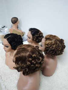 Promoción Letsfly: Pelucas con Cierre de Encaje 4x4 de 25$, 12 Pulgadas, Ondas Sueltas, 190-210 Gramos, Cabello Humano Virgen, Pelucas Bob 9A, Venta al por Mayor 4/27 #   Color - Product Image 4