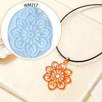 Moule en silicone YS personnalisé pour pendentif lotus cannelé holographique, outil de fabrication unique pour résine faite à la main avec design laser
