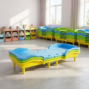 <span class=keywords><strong>Lettino</strong></span> per il riposo dei bambini in legno massello rinforzato per asilo nido, scuola materna e scuola primaria, <span class=keywords><strong>design</strong></span> moderno a cartoni animati per neonati e bambini piccoli - Product Image 1