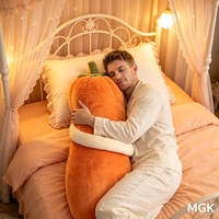 Coussin en peluche souple en forme de légumes (carotte, aubergine, brocoli, maïs), jouet en peluche long et mignon, personnalisable pour la décoration intérieure