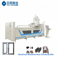 Tainchen Fabrikası 3000mm CNC Alüminyum Delme Makinesi, 2 İş Mili ile Pencere Kapı Profili için