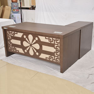 <span class=keywords><strong>Scrivania</strong></span> Retrò per Ufficio con Sedia Singola, Pannello Personalizzato, Postazione di Lavoro Combinata per Manager e Dirigenti, <span class=keywords><strong>Scrivania</strong></span> per Computer - Product Image 2