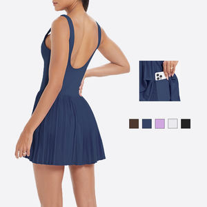 Hochwertiger Tennis rock mit eingebauten Sicherheits shorts Sport tennis rock Anpassbares Logo Verfügbar - Product Image 1