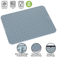 Tapis de drainage de cuisine en silicone ondulé écologique vintage, planche à découper antidérapante, dessous de plat isolant pour table à manger
