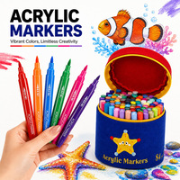 Nouvel ensemble de marqueurs acryliques à pointe feutre souple pour étudiants, enfants, dessin manuel, gribouillage, projets artistiques DIY, modélisme