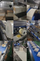 ADMF Ligne de production de pain sandwich triangle entièrement automatique réglable avec trancheuse à pain Machines de remplissage de crème