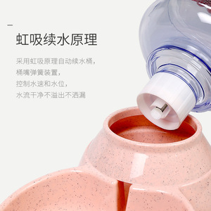 Distributeur automatique d'aliments pour animaux Hagou, grande capacité, anti-renversement, bol pour chat et chien, matériau TPE pour animaux de compagnie - Product Image 3