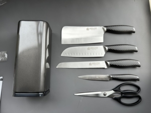 Bộ <span class=keywords><strong>6</strong></span> Con Dao Nhà Bếp Bằng Thép Không Gỉ Nguyên Bộ Bao Gồm Dao Cắt Và Khối Dao Bằng Thép Không Gỉ - Product Image 5