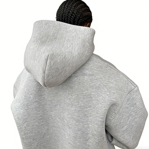 Custom Heavyweight 500gsm Drop Shoulder Hoodie Manufacturers Blank 3D foam print Cotton Cropped boxy fit Hoodies sweatshirts <b>men</b> - Product Image 3
