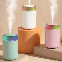 Humidificateur d'air portable ultrasonique moderne de 1,2 L, brumisateur d'air pour voiture, 3 modes de pulvérisation, batterie USB, mini humidificateur personnel, lumières colorées, extérieur
