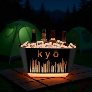 Hielera LED Recargable de 36L de Gran Volumen, Enfriador de Cerveza Luminoso con Cambio de Color para Discotecas - Product Image 2