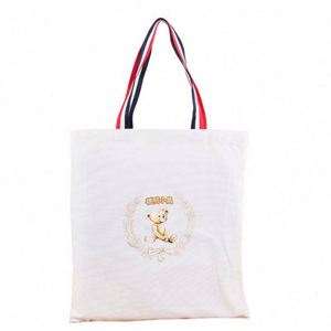 Customize Canvas Cotton Tote Bag with Zipper Custom Logo Free Sample <b>Drop</b> Ship OEM/ODM MOQ 300pcs Daily Use - Product Image 2
