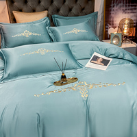 Ensembles de literie de style européen de luxe 4 pièces collections housse de couette brossée tissu 100% drap de lit en polyester