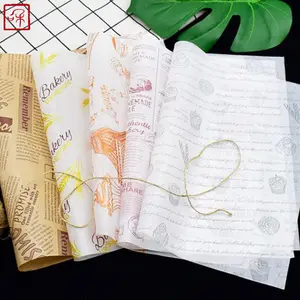 Burger Wrapper Wrapping Wrapping Butter Verpackung Verpackung Kochen benutzer definierte Druck Sandwich gedruckt Wachs Wrap Papier