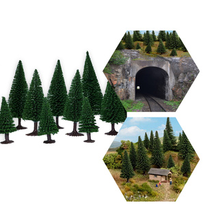 HO O N Z-Maqueta de tren a escala Z, diseño de tren, árbol de la <span class=keywords><strong>calle</strong></span>, modelo de alambre, pino verde oscuro, Artificial, pino - Product Image 3