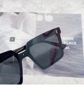 Black <b>Large</b> <b>Frame</b> Sunscreen Outdoor Sun Glasses Slimming Stylish Luxury Women Sunglasses Ultra Low Sunglass Wholesale - Product Image 5