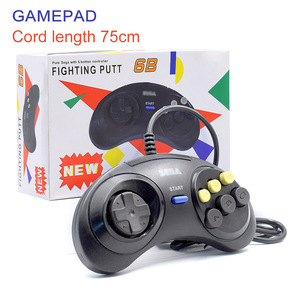 ตัวควบคุมเกมเซก้าสำหรับเซก้าเจเนซิส ดีไซน์ตามหลักสรีรศาสตร์พร้อมปุ่มสีเหลืองและปุ่มเริ่มต้นสีน้ำเงิน - Product Image 2