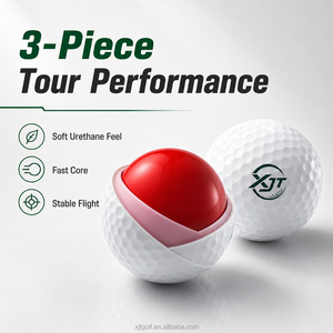 Balles de <span class=keywords><strong>golf</strong></span> XJT personnalisées avec logo, 3 couches en uréthane coulé, qualité professionnelle pour tournois, toucher doux, fournisseur en gros, usine OEM - Product Image 1