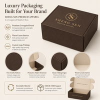 Cajas de Embalaje Plegables Personalizadas para Envíos, Impresas con Logotipo en Tinta de Color, Compostables, para Ropa y Regalos