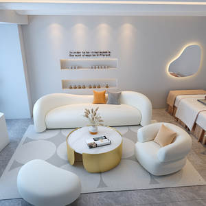 <span class=keywords><strong>Canapé</strong></span> de salon nordique moderne en cachemire de forme irrégulière pour les centres commerciaux, les hôtels, les halls d'accueil et les zones de loisirs - Product Image 1